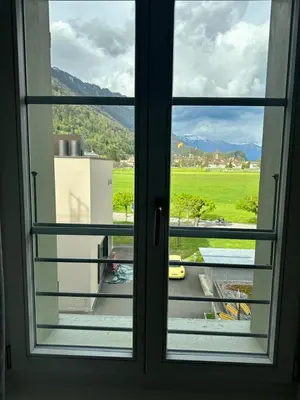 Ein allgemeiner Bergblick oder ein Berglick von der Ferienwohnung aus
