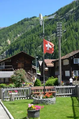Ein allgemeiner Bergblick oder ein Berglick von der Ferienwohnung aus