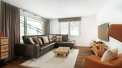 Ein Sitzbereich in der Unterkunft Casa delle Stelle by Zermatt Premium Apartments