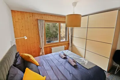 Ein Bett oder Betten in einem Zimmer der Unterkunft Magnifique appartement au coeur des 4 Vallées