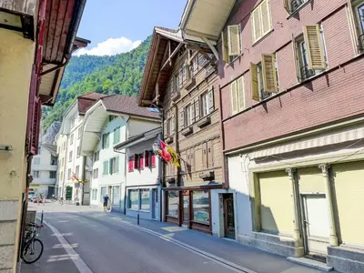 Ein allgemeiner Bergblick oder ein Berglick von der Ferienwohnung aus