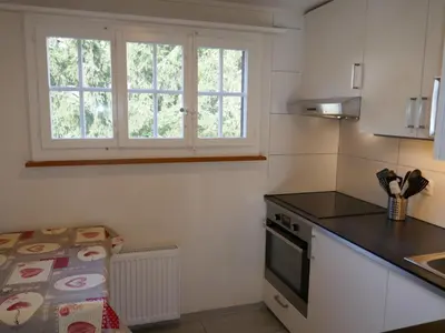 Küche/Küchenzeile in der Unterkunft Apartment Chalet Anna by Interhome
