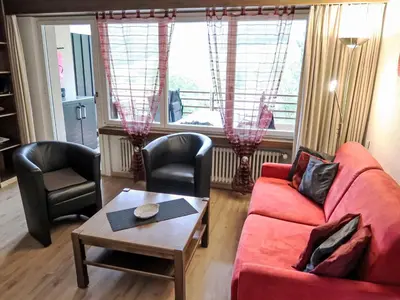 Ein Sitzbereich in der Unterkunft Apartment Ringstrasse Apt 216 by Interhome