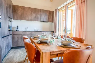Küche/Küchenzeile in der Unterkunft Vieux Valais BeeValais 2