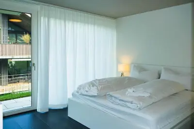 Ein Bett oder Betten in einem Zimmer der Unterkunft Schlossblick