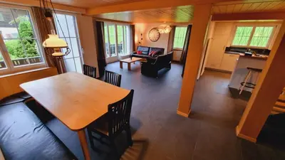 Ein Sitzbereich in der Unterkunft Chalet Catarina 1 Stock