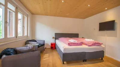 Ein Bett oder Betten in einem Zimmer der Unterkunft Studio Riseten