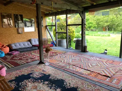 Ein Garten an der Unterkunft Domaine Bellevie BnB