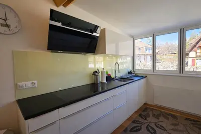 Küche/Küchenzeile in der Unterkunft Niesen Loft
