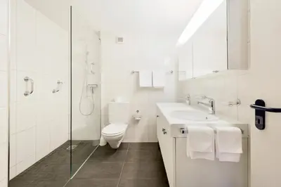 Ein Badezimmer in der Unterkunft Chalet Eigersunna