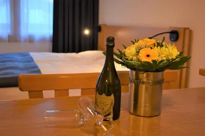 Getränke in der Unterkunft Appartementhaus Crystal