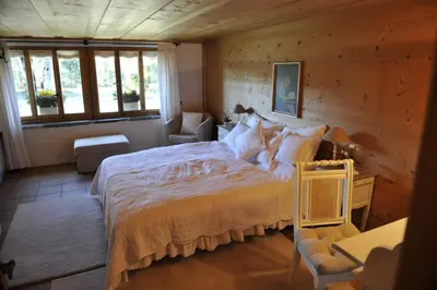 Ein Bett oder Betten in einem Zimmer der Unterkunft Chalet Nyati