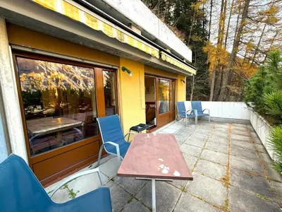 Ein Balkon oder eine Terrasse in der Unterkunft Lärchenwald 401