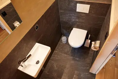 Ein Badezimmer in der Unterkunft Hotel Waldhaus