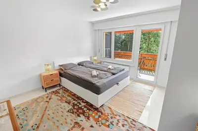 Ein Bett oder Betten in einem Zimmer der Unterkunft Studio paisible et chaleureux