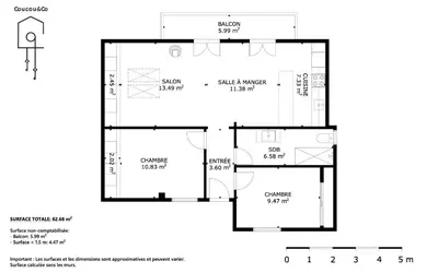 Grundriss der Unterkunft Apartment with spectacular view of the peaks
