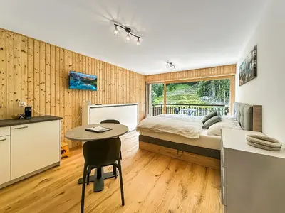 Ein Bett oder Betten in einem Zimmer der Unterkunft Pied de piste de Thyon - 4 Vallees