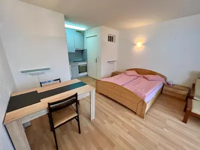 Ein Bett oder Betten in einem Zimmer der Unterkunft Matterhof