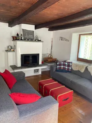 Ein Sitzbereich in der Unterkunft Casa Sonnenberg