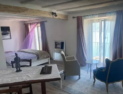 Ein Bett oder Betten in einem Zimmer der Unterkunft Nido con vista sul lago