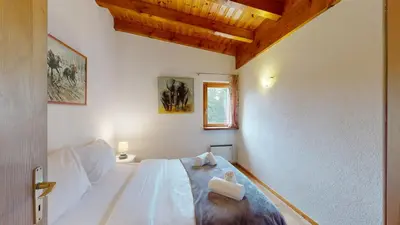 Ein Bett oder Betten in einem Zimmer der Unterkunft Apartment in the heart of nature