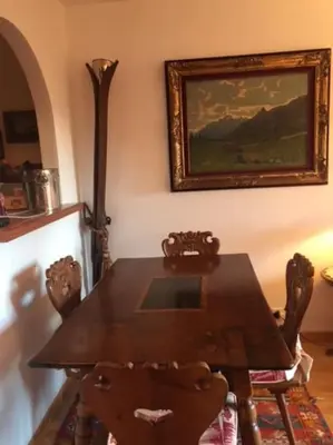 Ein Sitzbereich in der Unterkunft La casetta di Crans