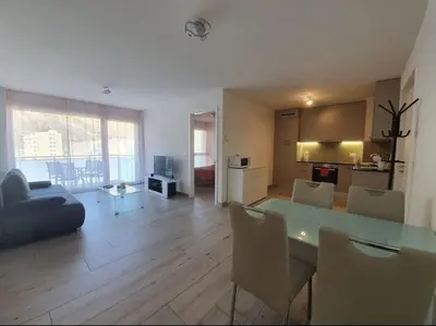 Ein Sitzbereich in der Unterkunft Jacqueline residence