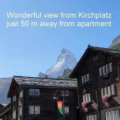 Ein allgemeiner Bergblick oder ein Berglick von der Ferienwohnung aus