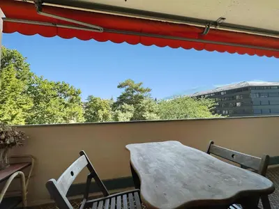 Ein Balkon oder eine Terrasse in der Unterkunft Castelview - Sion next to the old town