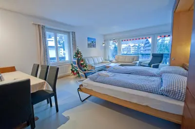 Ein Bett oder Betten in einem Zimmer der Unterkunft Haus Matten, Apartment Birch