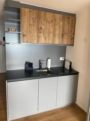Küche/Küchenzeile in der Unterkunft Magnifique studio à Anzère avec vue sur les montagnes