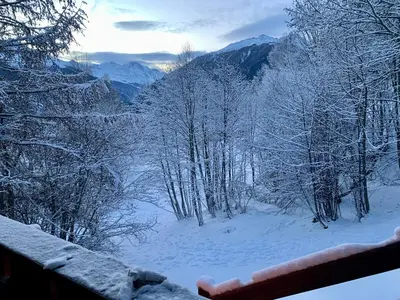 Chalet typique tout confort avec studio en dessous im Winter