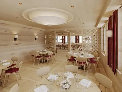 Ein Restaurant oder anderes Speiselokal in der Unterkunft Bergwelten Salwideli