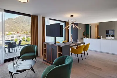 Küche/Küchenzeile in der Unterkunft Essential by Dorint Interlaken - New Opening