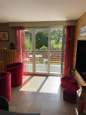 Ein Sitzbereich in der Unterkunft Luxury apartment