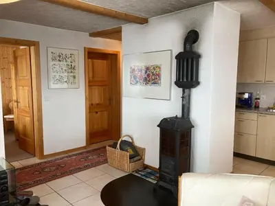 Ein Sitzbereich in der Unterkunft Chalet Pulsatilla