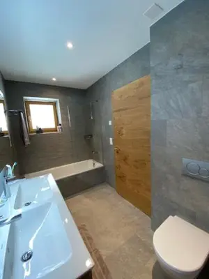 Ein Badezimmer in der Unterkunft Berghof