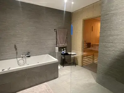 Ein Badezimmer in der Unterkunft Berghof