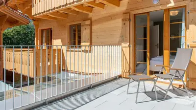Ein Balkon oder eine Terrasse in der Unterkunft Panoramapark Soleil F Silbermond
