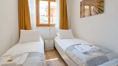 Ein Bett oder Betten in einem Zimmer der Unterkunft Panoramapark Soleil F