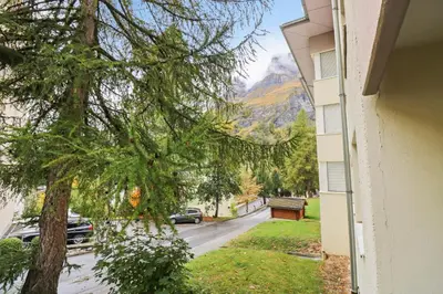 Ein allgemeiner Bergblick oder ein Berglick von der Ferienwohnung aus