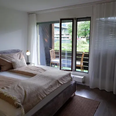 Ein Bett oder Betten in einem Zimmer der Unterkunft Aare Studio 2