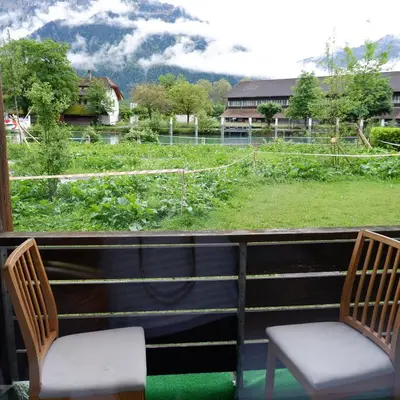 Ein allgemeiner Bergblick oder ein Berglick von der Ferienwohnung aus