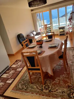 Ein Sitzbereich in der Unterkunft Appartement Nour