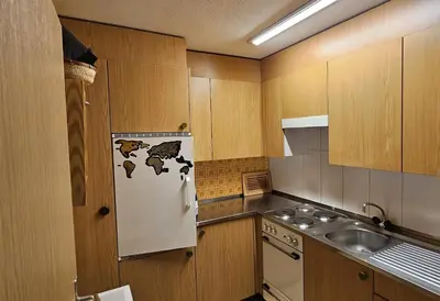Küche/Küchenzeile in der Unterkunft Waldrand Haus B 4. Stock