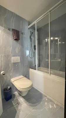 Ein Badezimmer in der Unterkunft Bel appartement de 2 chambres avec magnifique vue à Crans-Montana