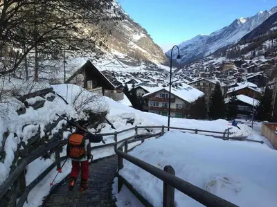 Modern Zermatt apartment with Matterhorn view im Winter