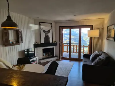 Ein Sitzbereich in der Unterkunft Greppons N 012 - MOUNTAIN apartment 6 pers
