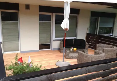Ein Balkon oder eine Terrasse in der Unterkunft Apartment Olympia Matterhorn