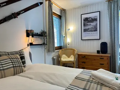 Ein Bett oder Betten in einem Zimmer der Unterkunft Charming studio, Bettmerhorn view